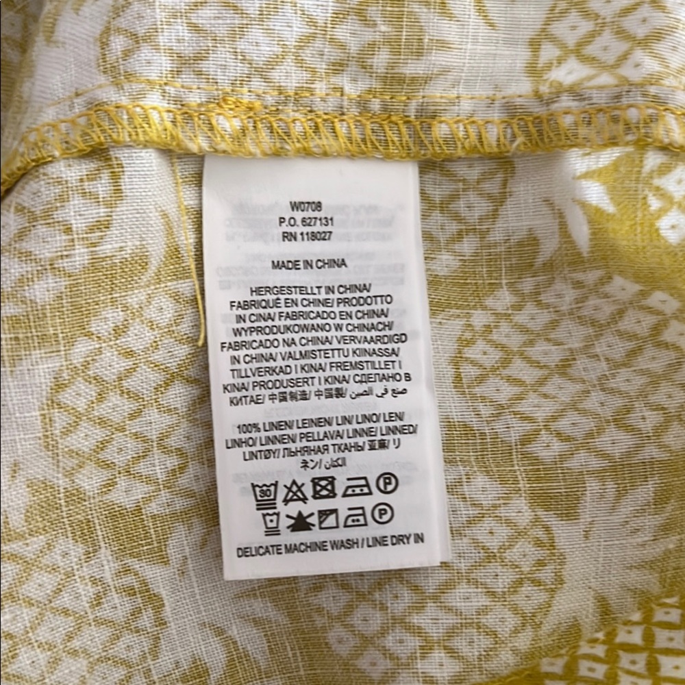 Yellow Patterned Women’s Shift Dress - Picture 4 of 6